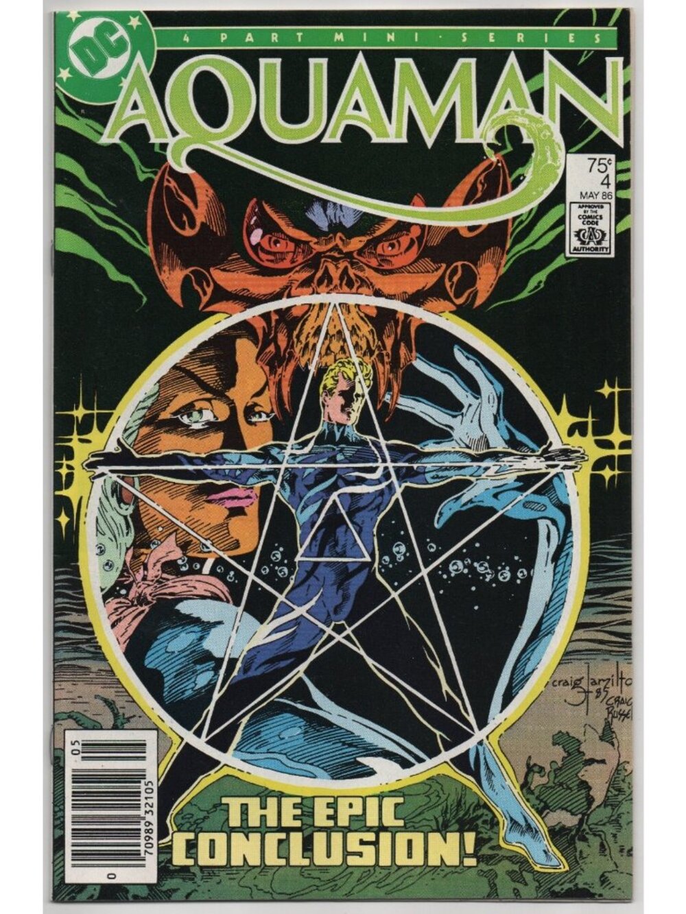 Aquaman 4 DC Comics 1986 VF+ 8.5 Newsstand Mini-Series Finale Ocean Master